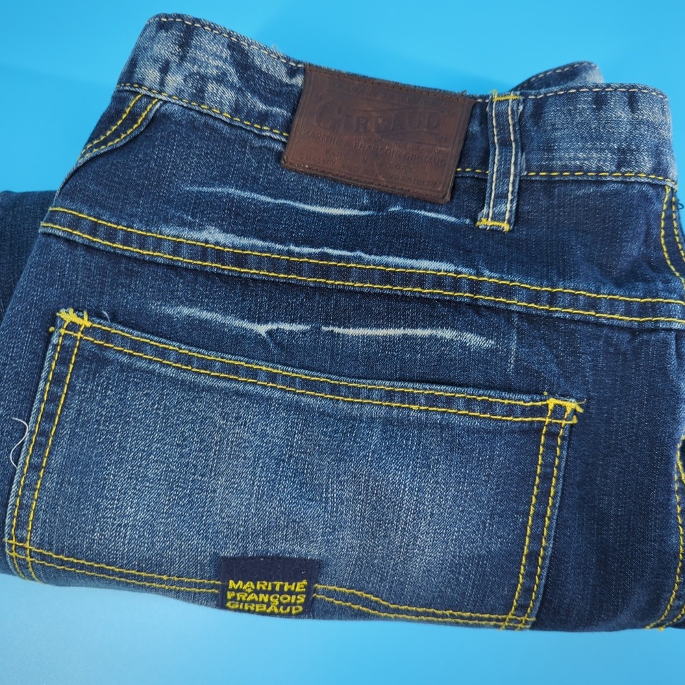 Marithe Francois Girbaud Men Wide Leg Baggy Jeans Blue Y2K 38M Skate JNCO style